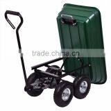 Top Grade Black Green Handy Plastic Tray Dump Garden Tool Handtrucks thumbnail-6