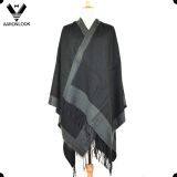 Unisex Woven Knit Big Shawl with Self-Fringes