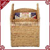 Water Hyacinth Woven Basket With Dividers Trunk Shaped Magazine Holder thumbnail-3