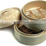 2 Tier Bamboo Baskets & Lid thumbnail-1