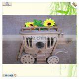 Christmas Decoration Craft Kids Wood Trolley Holder Toy thumbnail-2