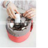 New Han Edition Cylinder Large Volume Waterproof Draw String Washing Digital Multifunctional Travel to Receive Cosmetic Bag thumbnail-1