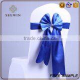 Soft Chiffon Bow Tie Satin Chair Sash for Christmas Party thumbnail-6