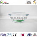 High Borosilicate Glassware Glass Salad Bowl With Lid thumbnail-2
