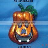 Ceramic Pumpkin Candle Holder thumbnail-1