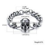Casting Stainless Steel Accessories Man Steel Skull Bracelet thumbnail-5