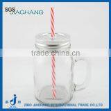 16oz Wholesale Sodalime Glass Mango Juice Mason Jar With Stainless Steel Lid thumbnail-1