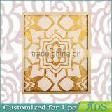 Framed Handmade Carve Pattens With Gold Leaf MDF Wall Art thumbnail-2