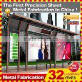 Powder Coating Metal Prefabricated Bus Stop Shelter With Low Price and Lightbox in Foshan for 32 Years thumbnail-3