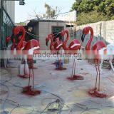 Garden Decoration Animals Resin Crafts Fiberglass Flamingo Statue thumbnail-1