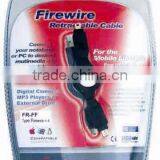 IEEE 1394 4P-6P Retractable Firewire Cable VK2-2007 thumbnail-1