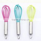 548-9A SILICONE EGGBEATER WITH STAINLESS STEEL HANDLE ,HIGH QUALITY EASY-CLEAN EGGBEATER, thumbnail-1