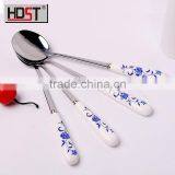 Popular Color Hot Selling Ceramic Handle Stainless Cutlery and Crockery Handle Flatware thumbnail-3