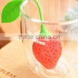 Silicone Strawberry Loose Tea Leaf Strainer Herbal Spice Infuser Filter Diffuser thumbnail-6