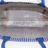 Eco-friendly Reusable Bag Women Grocery Shopping Tote Bag With Handles Large Jute Burlap Bag With Cotton Handles thumbnail-4