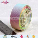 Custom Wholesale 3 Inch 75mm Printed Striped Rainbow Grosgrain Ribbon thumbnail-3
