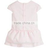 Fashion Baby Girl Dress Pink Cotton Jacquard Kids Dresses With Peplum HSD6988 thumbnail-3