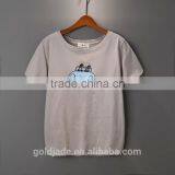 Ladies Fahion Clothing T Shirt Wholesale China V Neck Loose Fit Plain t Shirt for Women thumbnail-6