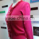 2014 Ladies Knitted Sweater,cardigan With Manual Nail Bead thumbnail-2