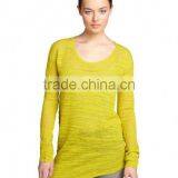 Wholesale Women Fashion Asymmetric Hem Sweater, Bamboo Sweater