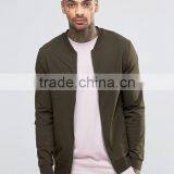 Custom Baseball Collar Without Hood Green Men's 96% Cotton 4% Elastane Casual Breathable Zipper Up Autumn Sweatshirt thumbnail-1