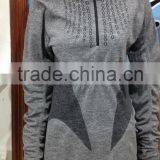 OEM Women's Long Johns Zipper Neck Seamless Underwear thumbnail-1