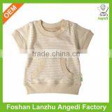 OEM Eco-friendly Soft New Born Baby Organic Cotton t Shirt thumbnail-1