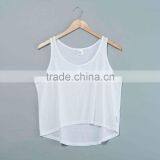 Blank Polyester Crop Top Tank Top for Sublimation Print No Minimum Quantity Custom Logo Printing no Minimum Real Factory thumbnail-1