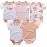 Boys&Girls Short Sleeve Cotton O-Neck Baby Rompers thumbnail-3