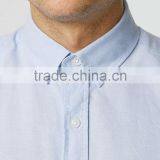 2016 Latest Blue Oxford Long Sleeve Casual Shirt thumbnail-2