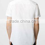 White Double Pocket Poplin Short Sleeve Casual Shirt thumbnail-3
