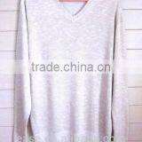 Mens Cashmere Plain Solid Colour Classic Round Neck Office Sweater thumbnail-2