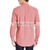 OEM 2017 Pattern Men's Long Sleeve Fashion Pink Oxford Shirt thumbnail-6