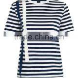 Tape Drop Over The Shoulder Stripe Boxy Tee for Girls thumbnail-1