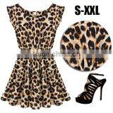 Summer Fashion Women Casual Dress Sexy Leopard Dress thumbnail-2