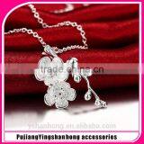 Fashion Plum 925 Silver Pendant Necklace thumbnail-1