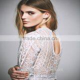 YIHAO2015 Fashion High Quality White Body-con Long Sleeve Design Party Lace Sexy Dress For Women China Supplier thumbnail-6