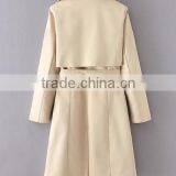 Runwaylover EY0990C Hot Sale 2016 Women Double Breasted Trench Coats With Belt thumbnail-4