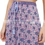 2017 OEM Semi-sheer Bohemian Printed Long Skirts for Women thumbnail-6