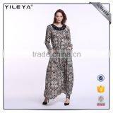 Brazilian Style With Pattern Printing Brazil Casual Dress,wholesale Long Sleeves Maxi Dresses