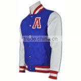 Wholesale High Quality Zip up Hoody Ribbed Cheap Starter Baseball Jackets thumbnail-2