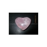 rose quartz crystal hearts, natural rose quartz