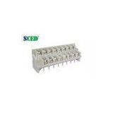 Double Levels Grey 7.62mm Barrier Terminal Block Connector 4*2P - 20*2P 300V