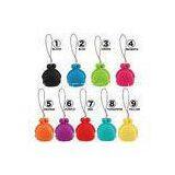 Small Round Silicone Coin Purse Waterproof Green / Pink With Handle thumbnail-1