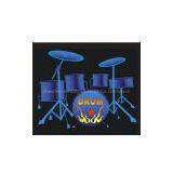 EL Drum T-shirt/drum Flashing T-shirt/drum Equalizer T-shirt/electronic Drum T-shirt thumbnail-1