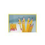 Yellow Printed Pencil With Rubber