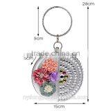 Blue Rhinostone Flower Clutch Bag /ygm Silver Gold Red Portable Purse Evening Bag / Gorgeous Bridal Wedding Purse Party Handbag thumbnail-6