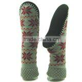 anti-slip fashion Knitted warm sole floor Shoe Socks stocking