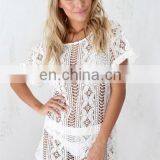 2014 Women Clothing Manufacturer Ladies Lace Blouse Latest Design Blouse thumbnail-5