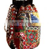 Hand made mirror work Potli Embroidered Designer Indian Purse Hippie Boho Clutch Sequins Craft pouch Bag Wedding Party potli bag